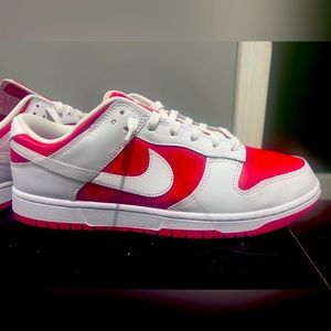 Size 13 men red and white Nike Dunks